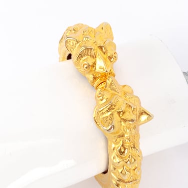 Double Foo Dog Head Bangle