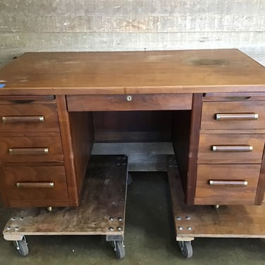 Vintage Mid-Century Tanker Desk (Tacoma)