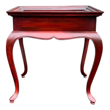 Asian Inspired Queen Anne Style Accent Table 