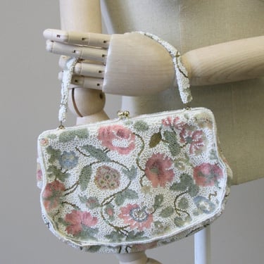 1950s Magid Floral Beaded Purse 