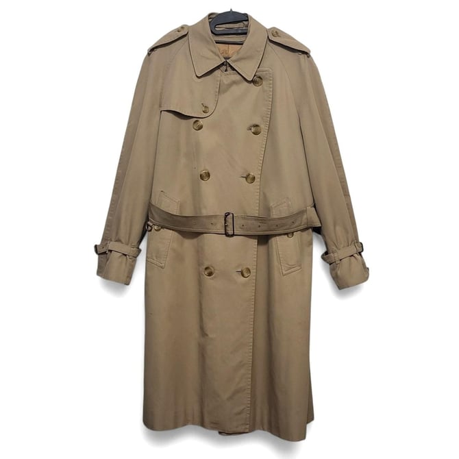 1990s Vintage Burberry Mens Trench Coat, Classic Nova Check