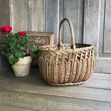 French Market Basket, Harvest, Shopping, Garden, Carry Handle, Farm Table, French Farmhouse 