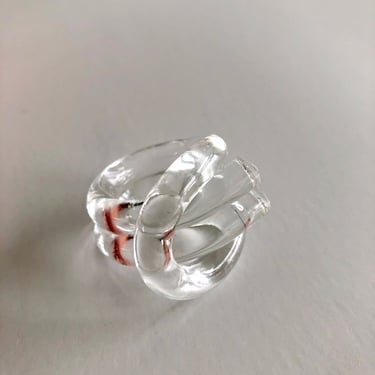 BELT LUCITE RING, Acrylic Ring, Clear Ring, Lucite Ring, Acrylic Clear Ring, Anillo Transparente, Transparent Ring, Contemporary Ring, Ring 