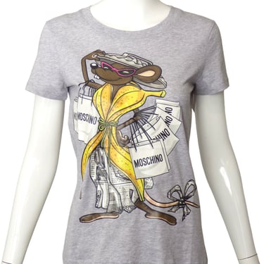MOSCHINO COUTURE- NWT Graphic Print Rat T-Shirt, Size 4
