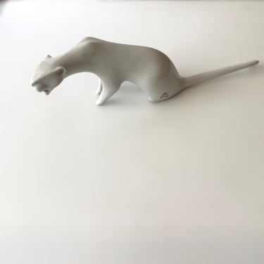 Royal Dux Modernist Porcelain Panther 