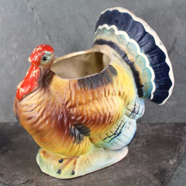 Vintage Relpo Turkey Ceramic Planter - Turkey Centerpiece - Thanksgiving Table Decor - Made in Japan | Bixley Shop 