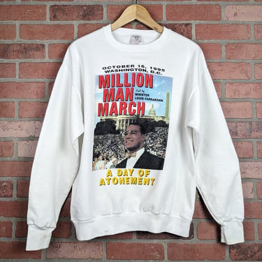 Vintage 90s Million Man March ORIGINAL Crewneck Sweatshirt - Large 