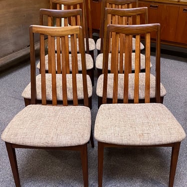 Item #DB61 Set of Eight Mid Century Modern Teak Dining Chairs by G-Plan c.1970