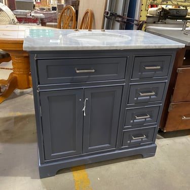 Slate Blue KBC 'Aria' 36" Single Bathroom Vanity - AS IS