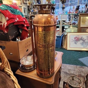 Vintage Copper Essanay Fire Extinguisher, $132.