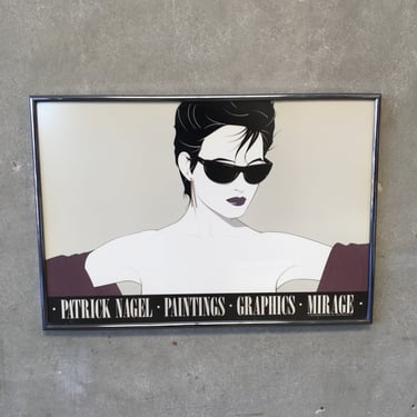 Vintage 1983 Patrick Nagel &quot;Woman In Shades&quot; Mirage Edition