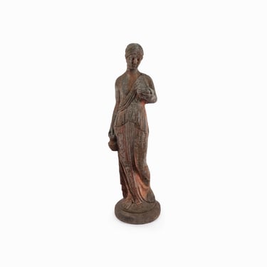 Stone Sculpture Woman Statue Vintage 
