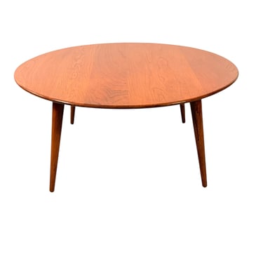 Mid-Century Modern Walnut Round Coffee Table by Snyder’s