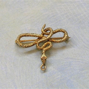 Vintage Gold Filled Snake Pin, Old Snake Pin, Vintage Figural Pin (#4248) 