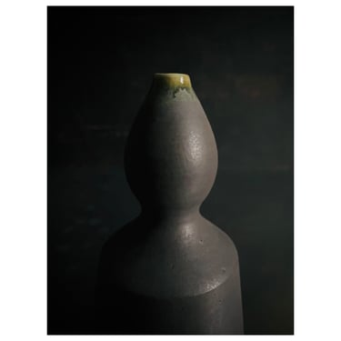 SHIPS NOW- Slate Ceramic Bud Vase in Moody Matte Slate Black. minimalist onyx mimi bud vase for flowers by sarapaloma 