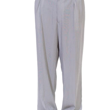 1990S Grey Polyester Rat Pack Style Men's Very Lightweight Crepe Pants 