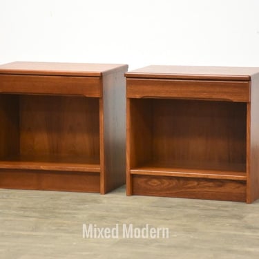 Danish Modern Teak Nightstands - A Pair 