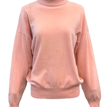 Gianni Versace Couture 90s Cashmere Pink Mock Turtleneck Sweater