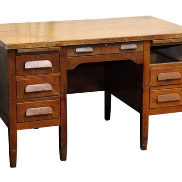 Tiger Oak Wood Teacher&#8217;s Desk