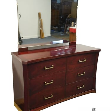 BASIC WITZ Transitional Contemporary Style 56" Double Dresser w. Mirror 241-806-6 