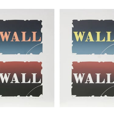 Robert Indiana, Wall: Two Stone I - IV, Lithographs 