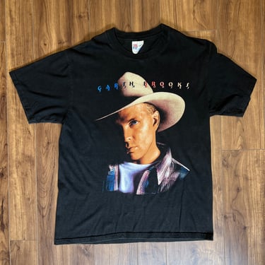 Vintage 90 Garth Brooks Country Tour concert Black Cotton tee T shirt S M 