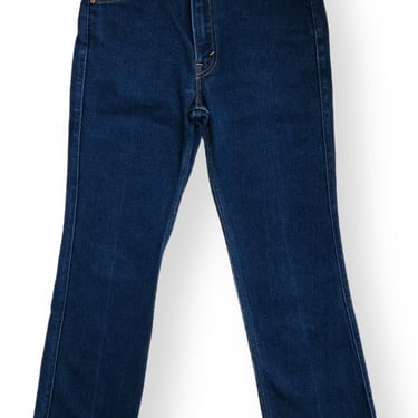 Vintage 80s Levi’s Orange Tab 517 Made in USA Dark Wash Denim Flare Bottom Jeans Size W30 L32 