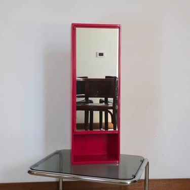 Modern Wall Red cabinet Gedy / Olaf Von Boher / Italy/ 60s-70s / vintage bathroom cabinet / medecine cabinet 