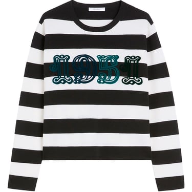 Maxmara Women 1951 Embroidery Wool Striped Sweater