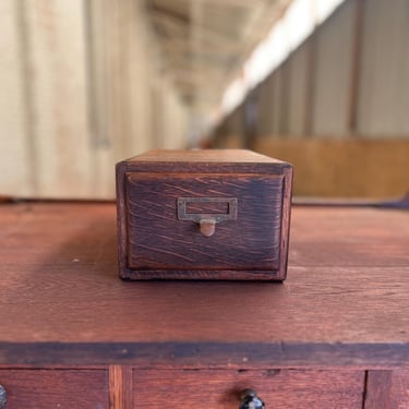 Single Drawer Dovetailed Oak Desktop Filer 