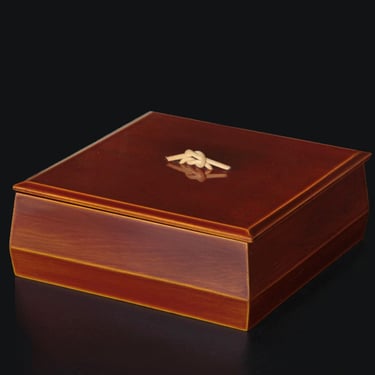 16.5cm / Hida Shunkei Wooden Box | Wagashi Tea Ceremony  | Urushi Lacquerware 