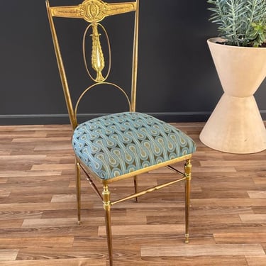 Italian Chiavari Brass Accent Chair, c.1950’s 