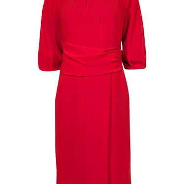 The Fold - Red Cropped Sleeve Knee Length Dress Sz 4