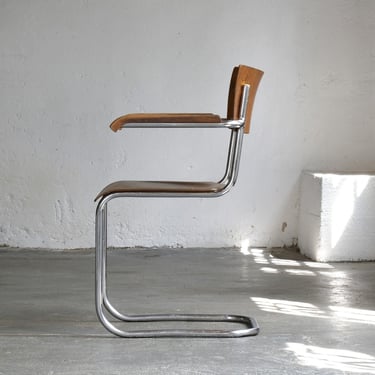 Dark brown vintage Bauhaus cantilever chair, model S 43 F 