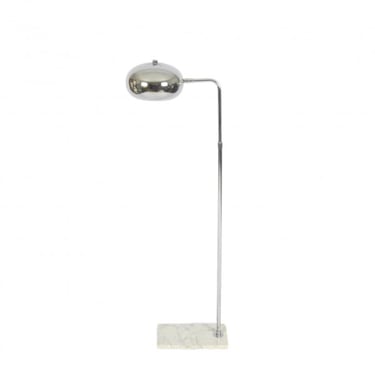 Chrome And Marble Reading Floor Lamp