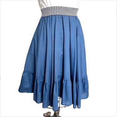 Vintage 1970s elastic waist peasant skirt - size S 