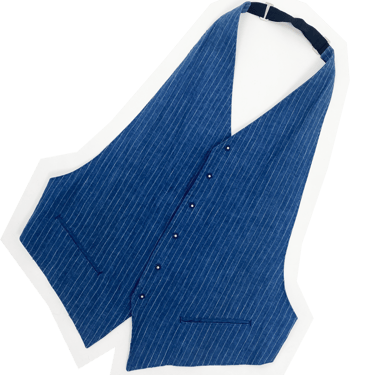 Jean Paul Gaultier Homme pinstriped backless halter vest
