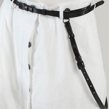 Leather Belt with Hanging Strap Detail