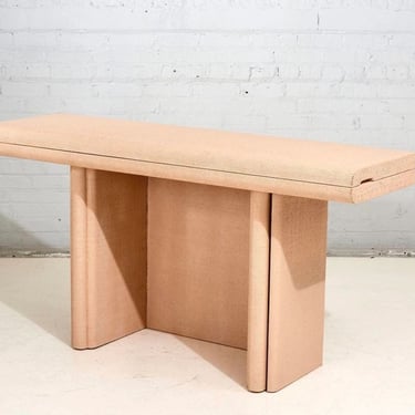 Convertible Grassclosth Console/Dining Table, 1970