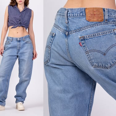 90s Levi's 550 High Waisted Jeans - Men's Large, Women's XL, 35" | Vintage Denim Relaxed Fit Tapered Leg Dad Jeans 
