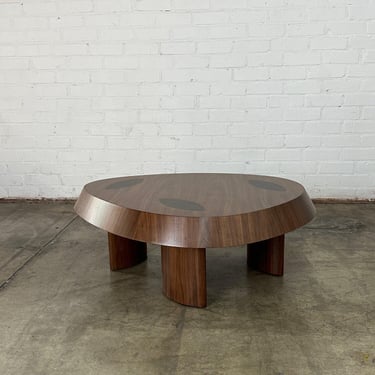 Custom Beveled Walnut Coffee Table 