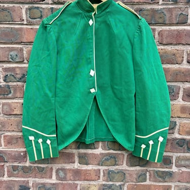 Vintage 1930s 1940s Green Art Deco Marching Band Jacket by TimeBa
