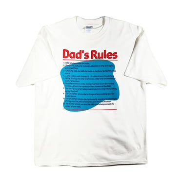 Vintage Dad's Rules T-Shirt Funny Slogan Tee