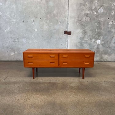 Danish Modern Low Teak Cabinet by Poul Hundevad