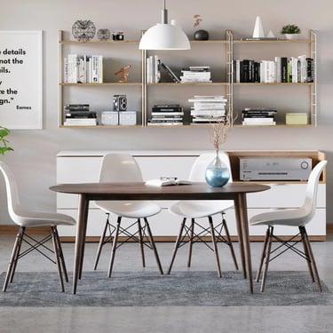 The Vista - Mid century Modern Dining Table, Extendable dining table 