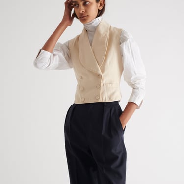 Plein Sud Cream Cotton Waistcoat