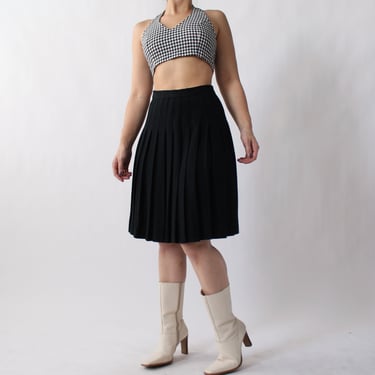 Vintage Pleated Wool Skirt - W26