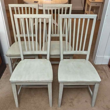 Set Of Universal Furniture Slat Back In Driftwood Grey Finish  Dining Chairs
