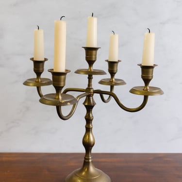 vintage French brass candelabra