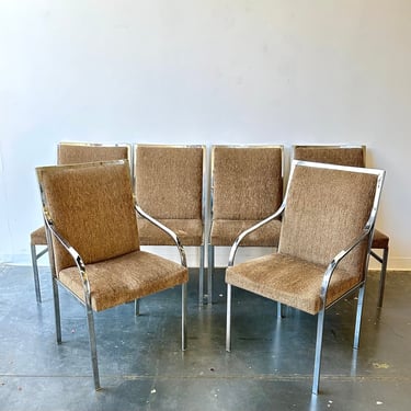 Pierre Cardin for Dillingham chrome Dining Chairs 